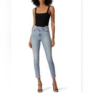 Good American crossover waist denim jeans light wash NWT size 6 stretchy pants